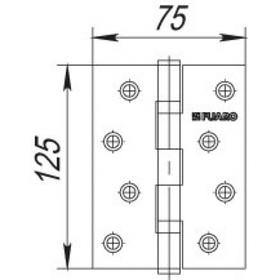 

Петля универсальная 2BB 125x75x2,5 PB, цвет латунь