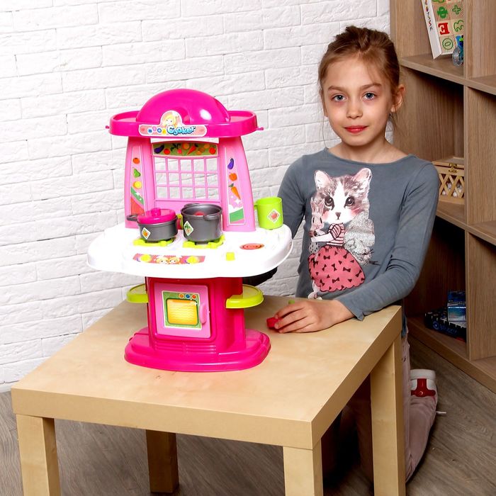 Игровой модуль "Кухня" с посудой и продуктами, высота 48 см