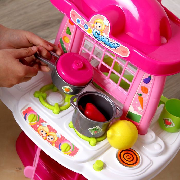 Игровой модуль "Кухня" с посудой и продуктами, высота 48 см