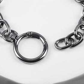 

Браслет "Цепь" кольца и овалы, цвет серый металл, L= 24