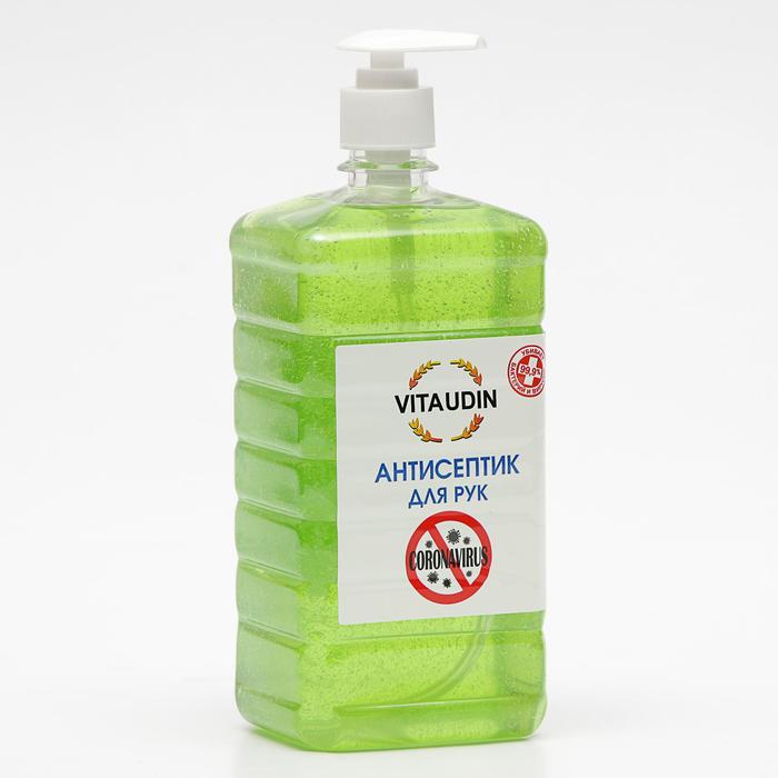 Антисептик для рук VITA UDIN с антибактериальным эффектом, с дозатором, гель, 1 л