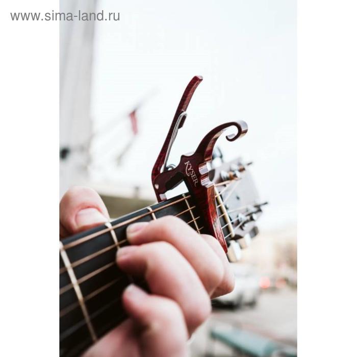 фото Каподастр kyser kg6rwa для акустической гитары, цвет темный палисандр