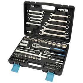 

Набор инструментов AUTOVIRAZH AV-212082, 1/2", 1/4"DR, CrV, 82 предмета