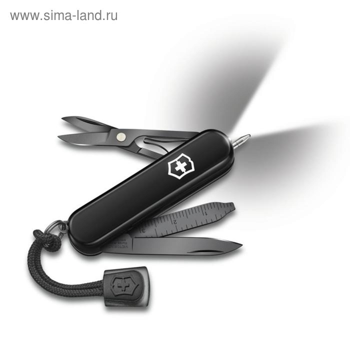 фото Нож-брелок victorinox signature lite onyx black, 58 мм, 8 функций, чёрный