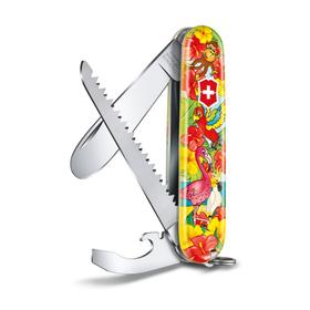 

Набор для детей VICTORINOX «Попугай»: перочинный нож 84 мм, шнурок на шею, книга-раскраска, красный