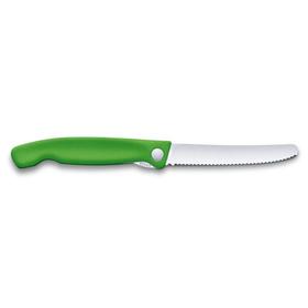 

Нож для овощей VICTORINOX SwissClassic, складной, лезвие 11 см с волнистой заточкой, зелёный 56988