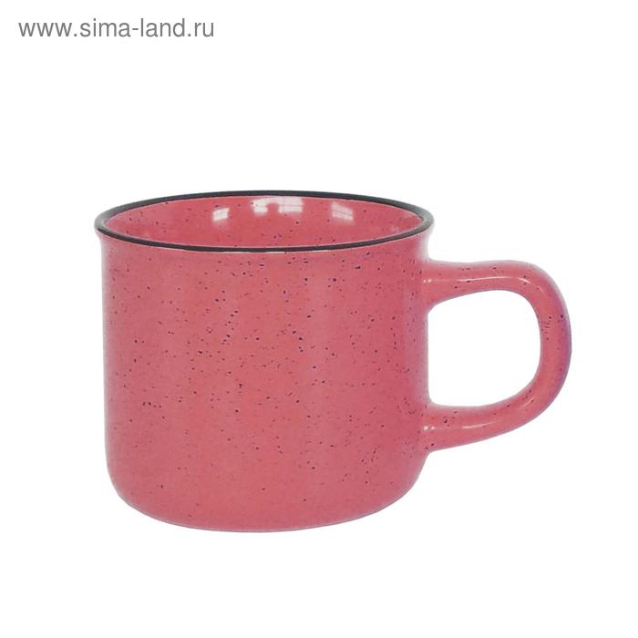 Кружка керамическая, 320 мл, розовая кружка керамическая российский герб 320 мл