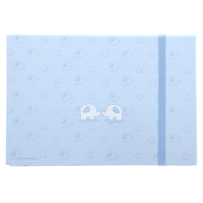 Папка для свидетельства о рождении голубая "Слон"