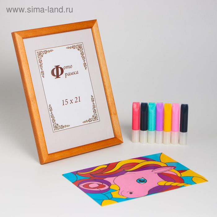 

Витражная картина «Единорог» 15х21 см