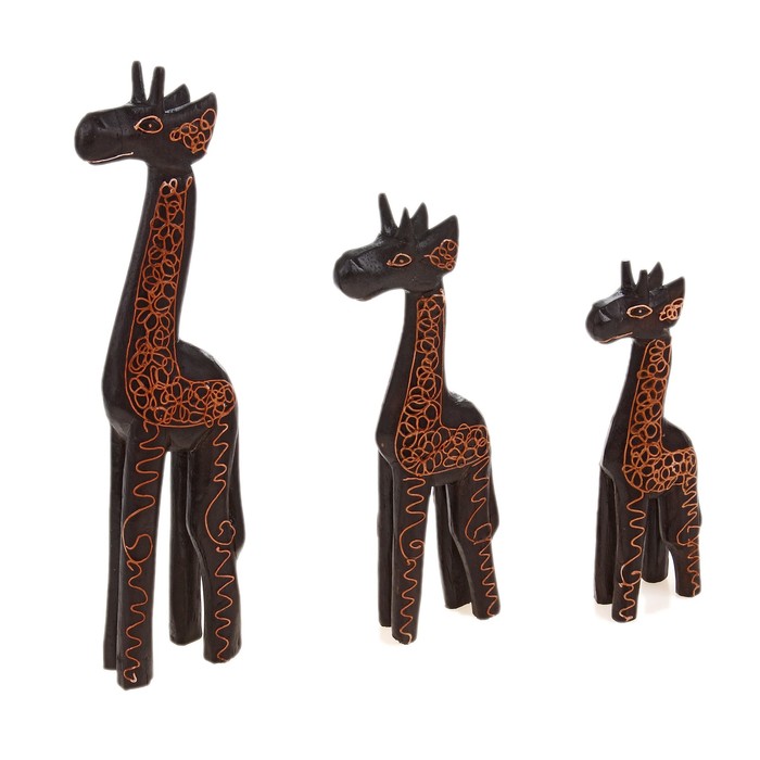 Набор жирафов "Резной узор", 3 шт