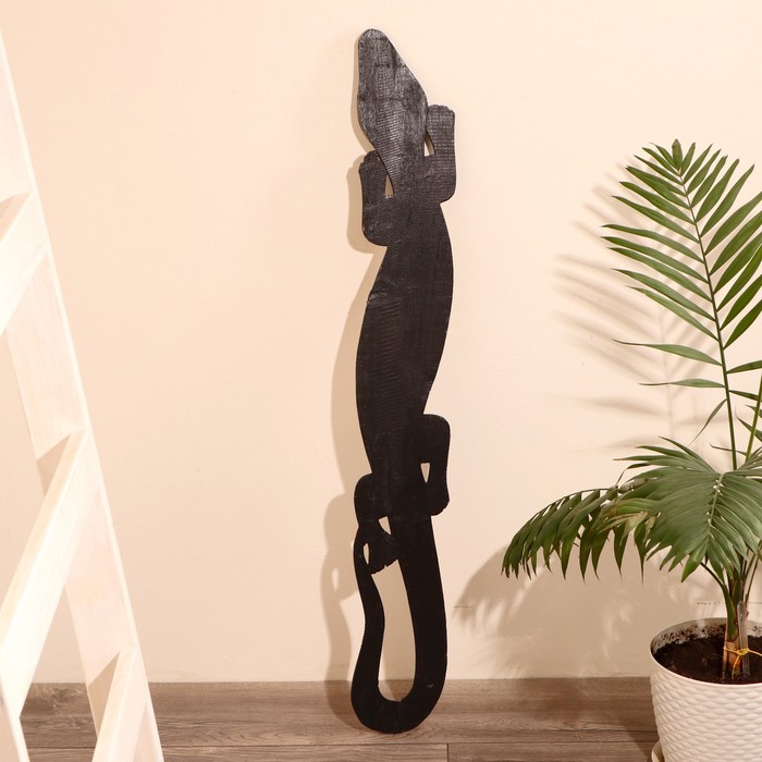 панно настенное дерево Геккон расписной выс. 100см МИКС