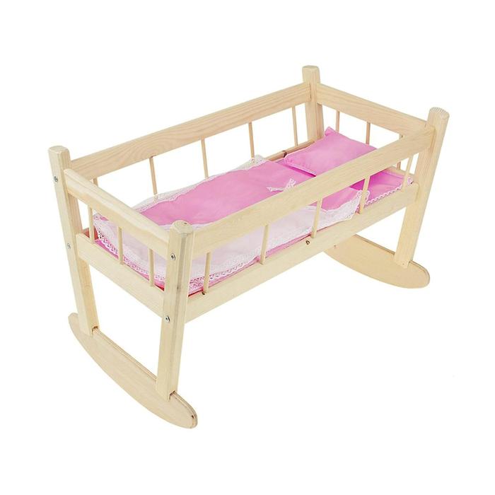 Кукольная кроватка-качалка № 11, цвета МИКС кроватка качалка для кукол сборная 8 элементов в пакете микс