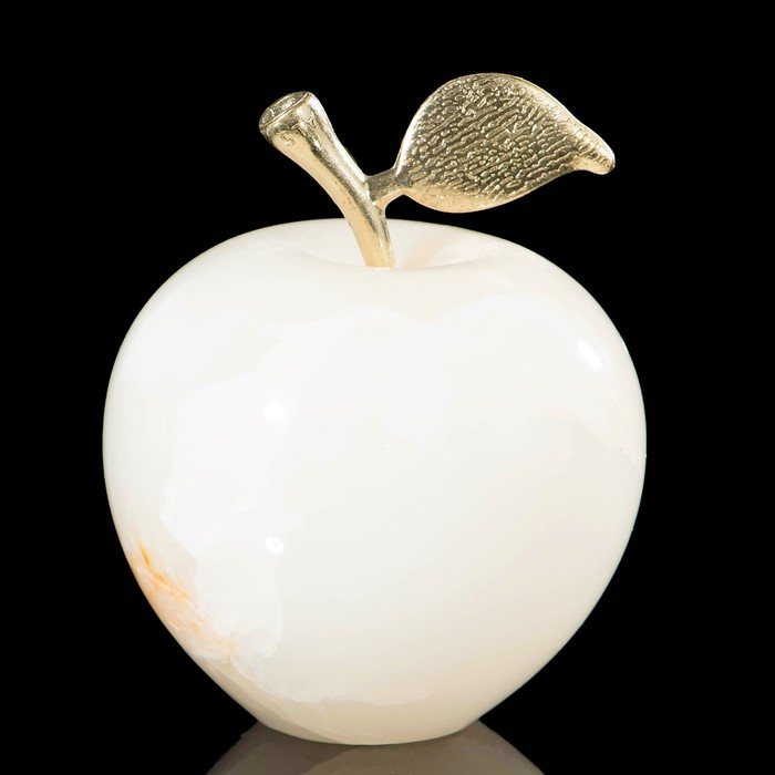 Сувенир «Яблоко», 3", 7х8х4 см, оникс