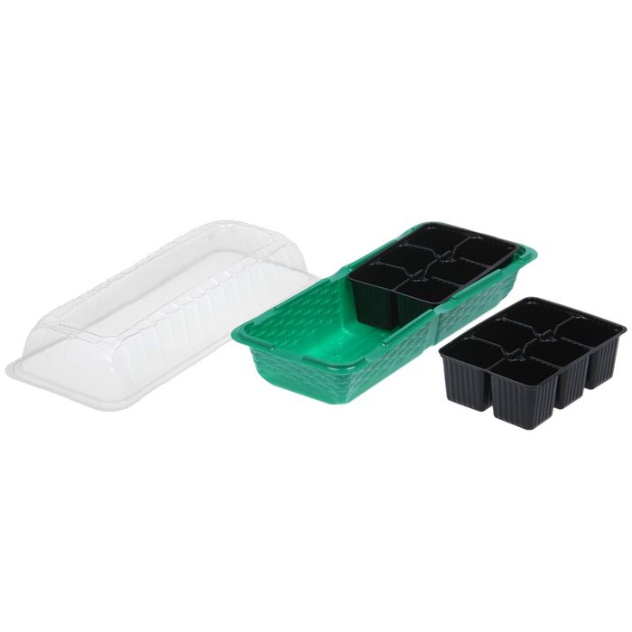 Минипарник для рассады, 2 вставки, 12 ячеек, 40 х 14 см, «Усадьба»