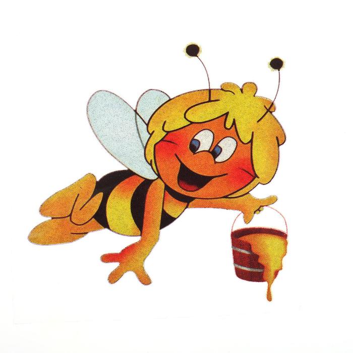 Термотрансфер «Пчела с ведёрком», 11 х 11см, в наборе 10 шт.