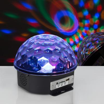 Световой прибор «Хрустальный шар» 17-5 см, динамик, свечение RGB, 220 В