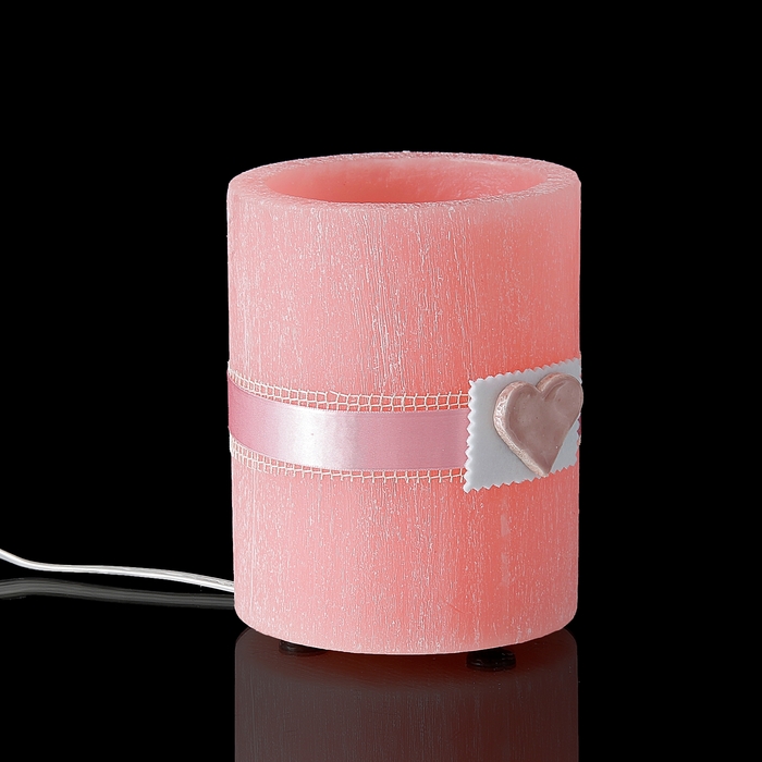Лампа "Сердце" круглая, аромат розы