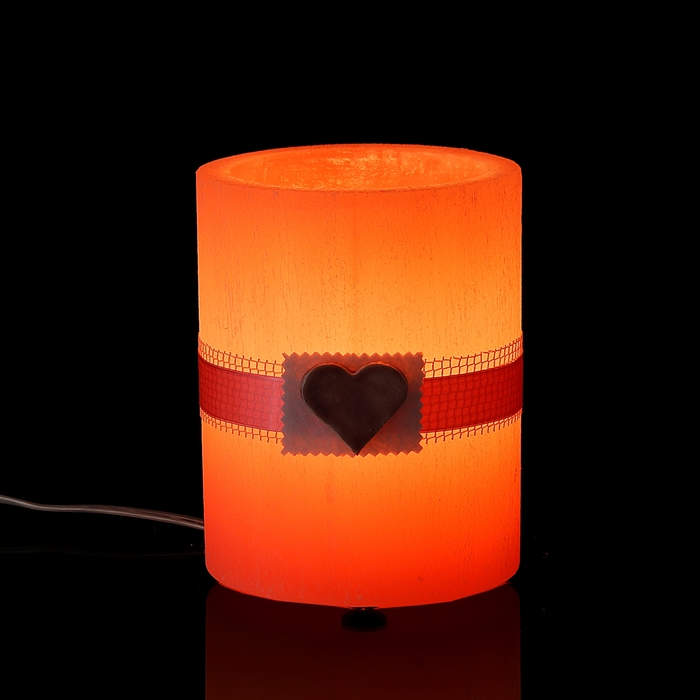 Лампа "Сердце" круглая, аромат розы