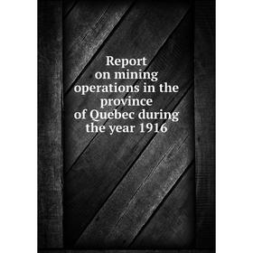 

Книга Report on mining operations in the province of Quebec during the year 1916