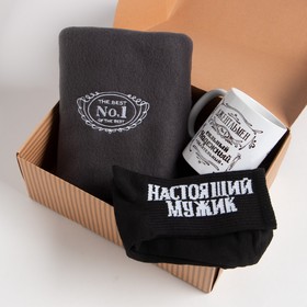 

Набор подарочный "Man №1" плед и акс