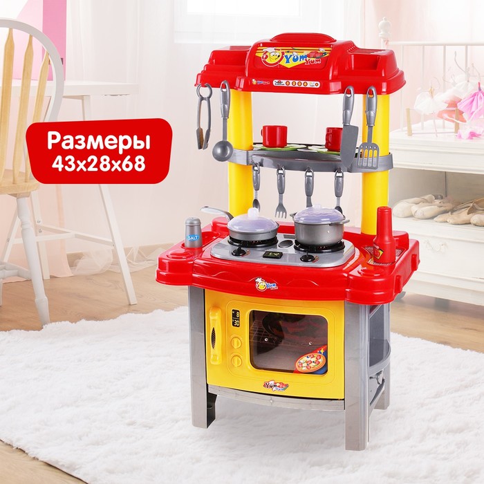 Игровой модуль «Кухня хозяйки» с аксессуарами, световые и звуковые эффекты, высота 69 см, МИКС