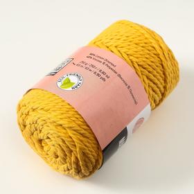 

Пряжа "Macrame Rope" 60% хлопок, 40% вискоза/полиэстер 3мм 63м/250гр (764 жёлтый)