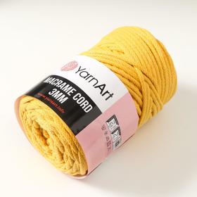 

Пряжа "Macrame Cord" 60% хлопок, 40% вискоза/полиэстер 3 мм 85м/250гр (764 св. жёлтый)