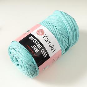 

Пряжа "Macrame Cord" 60% хлопок, 40% вискоза/полиэстер 3 мм 85м/250гр (775 айсберг)
