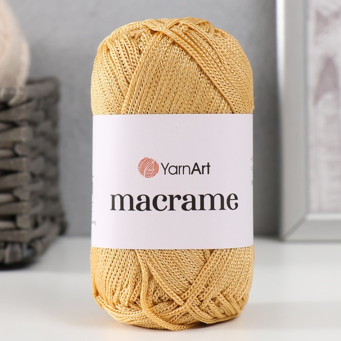 

Пряжа "Macrame Макраме" 100% полиэстер 130м/90гр (155 кремовый)