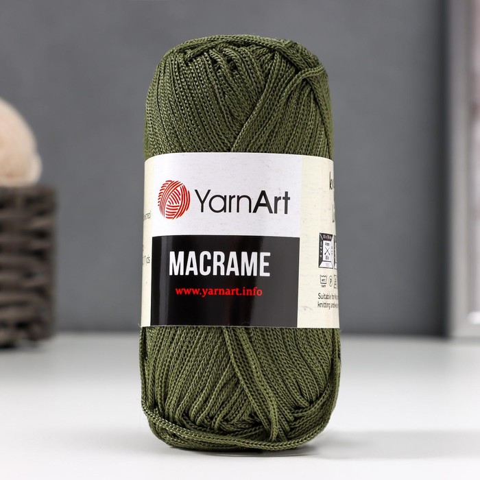 

Пряжа "Macrame Макраме" 100% полиэстер 130м/90гр (164 болотный)