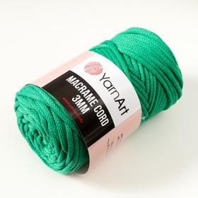 

Пряжа "Macrame Cord" 60% хлопок, 40% вискоза/полиэстер 3 мм 85м/250гр (759 ярко-зелёный)