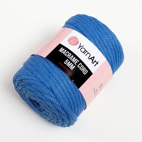 

Пряжа "Macrame Cord" 60% хлопок, 40% вискоза/полиэстер 5 мм 85м/500гр (786 ярк.синий)