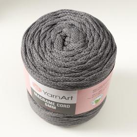 

Пряжа "Macrame Cord" 60% хлопок, 40% вискоза/полиэстер 5 мм 85м/500гр (774 т.серый)