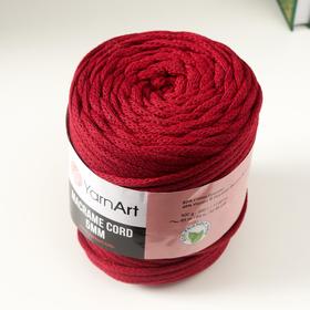 

Пряжа "Macrame Cord" 60% хлопок, 40% вискоза/полиэстер 5 мм 85м/500гр (781 бордо)