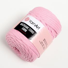 

Пряжа "Macrame Cord" 60% хлопок, 40% вискоза/полиэстер 5 мм 85м/500гр (762 св.роз)