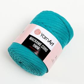 

Пряжа "Macrame Cord" 60% хлопок, 40% вискоза/полиэстер 5 мм 85м/500гр (783 зел.бирюза)