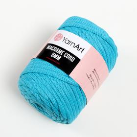 

Пряжа "Macrame Cord" 60% хлопок, 40% вискоза/полиэстер 5 мм 85м/500гр (763 бирюза)