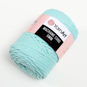 Пряжа "Macrame Cord" 60% хлопок, 40% вискоза/полиэстер 5 мм 85м/500гр (775 айсберг) от Сима-ленд