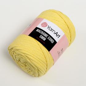 

Пряжа "Macrame Cord" 60% хлопок, 40% вискоза/полиэстер 5 мм 85м/500гр (754 св.жёлтый)