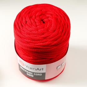 

Пряжа "Macrame Cord" 60% хлопок, 40% вискоза/полиэстер 5 мм 85м/500гр (773 красный)