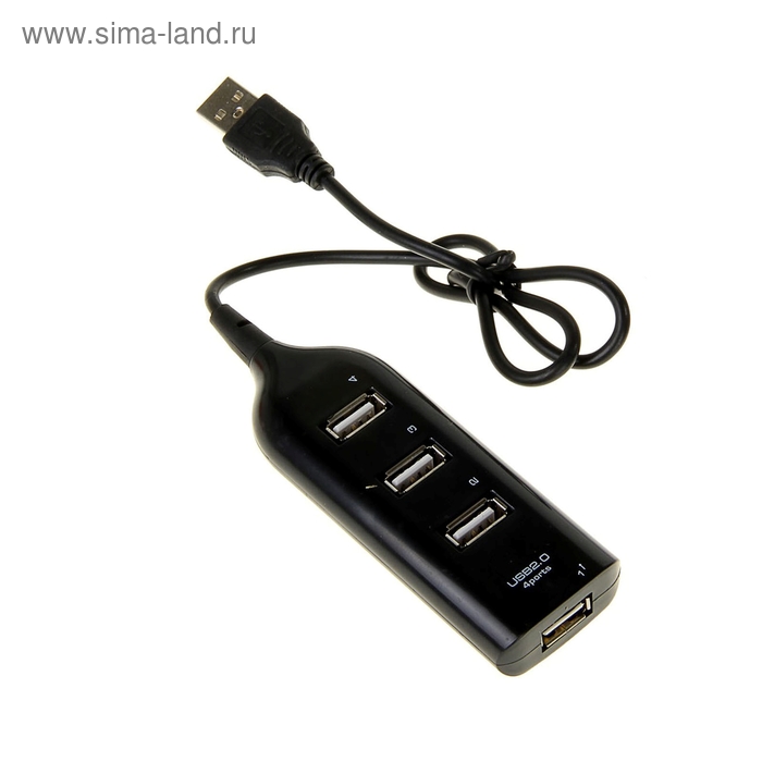 цена USB-разветвитель (HUB) LuazON HGH-63009, на 4 порта, МИКС