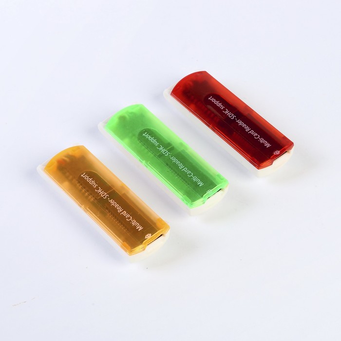 Картридер USB универсальный для карт памяти SD/CF/M2, МИКС