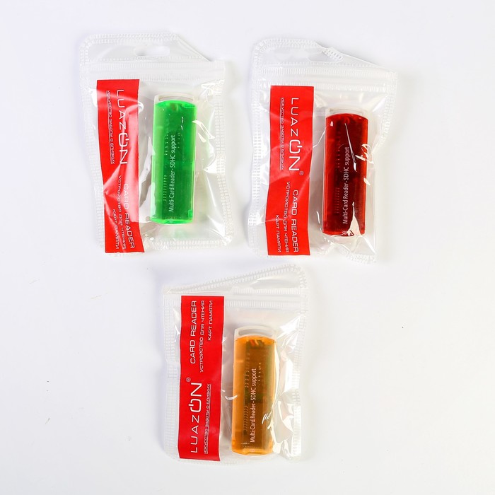 Картридер USB универсальный для карт памяти SD/CF/M2, МИКС