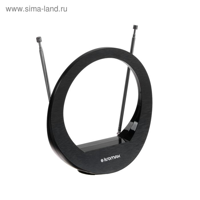 Антенна Kromax TV FLAT-02, комнатная, активная, 30 дБи, DVB-T2, питание от ТВ, цифровая