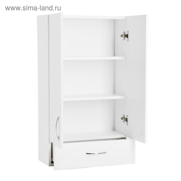 фото Шкаф навесной для ванной комнаты "пш 50" 1 ящик, 90 х 50 х 23,6 см клик мебель