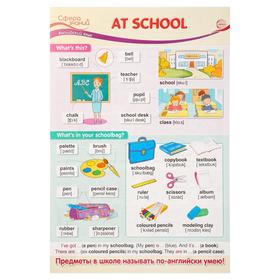 

Плакат "At School" А3