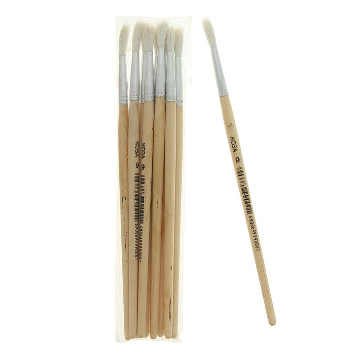 Кисть коза круглая № 9