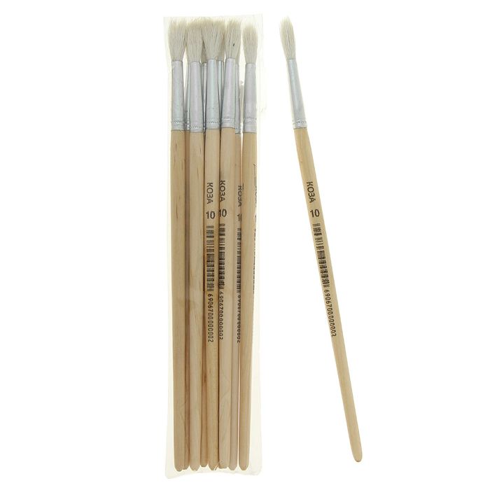 Кисть коза круглая №10