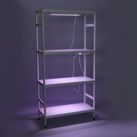 

Стеллаж для рассады, 90 × 40 × 180 см, 3 фитосветильника Led-15, 90 Вт, разборный, металл