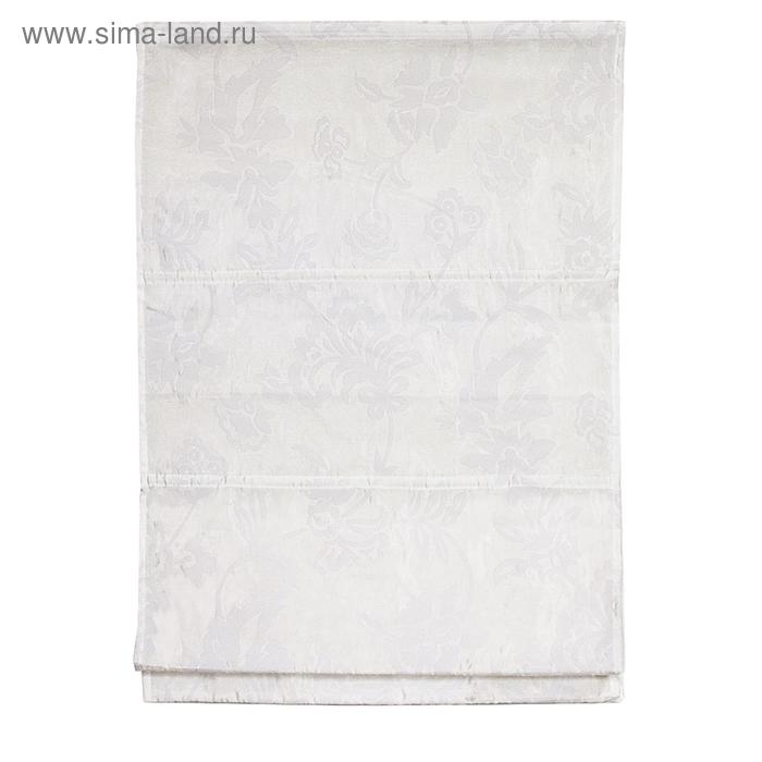 Римская штора «Флок», размер 60х160 см, цвет белый